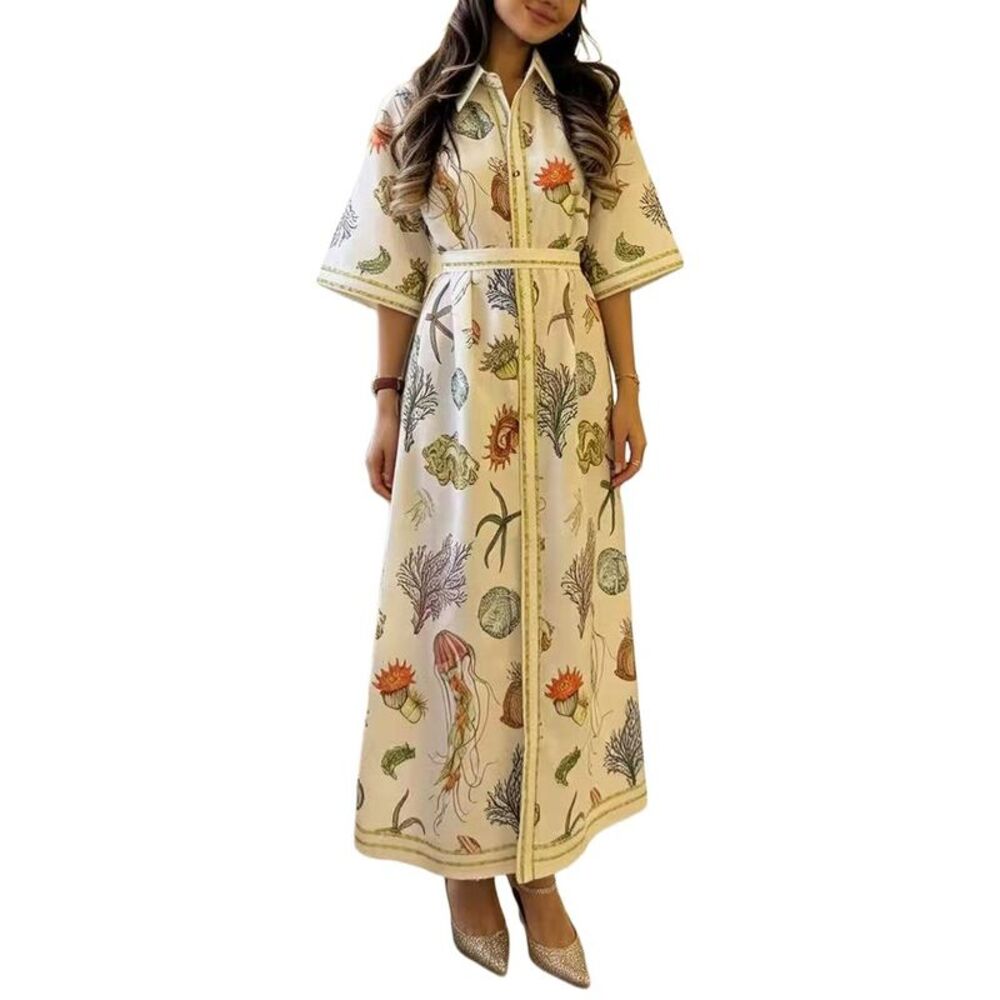 Amina Glam Womens  Linen-Blend Maxi Dress